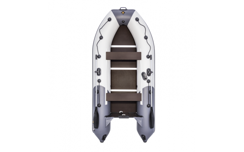 Лодка Ривьера Компакт 3400 СК "Комби" светло-серый/графит