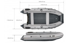 Лодка надувная REEF Тритон 340 FНД